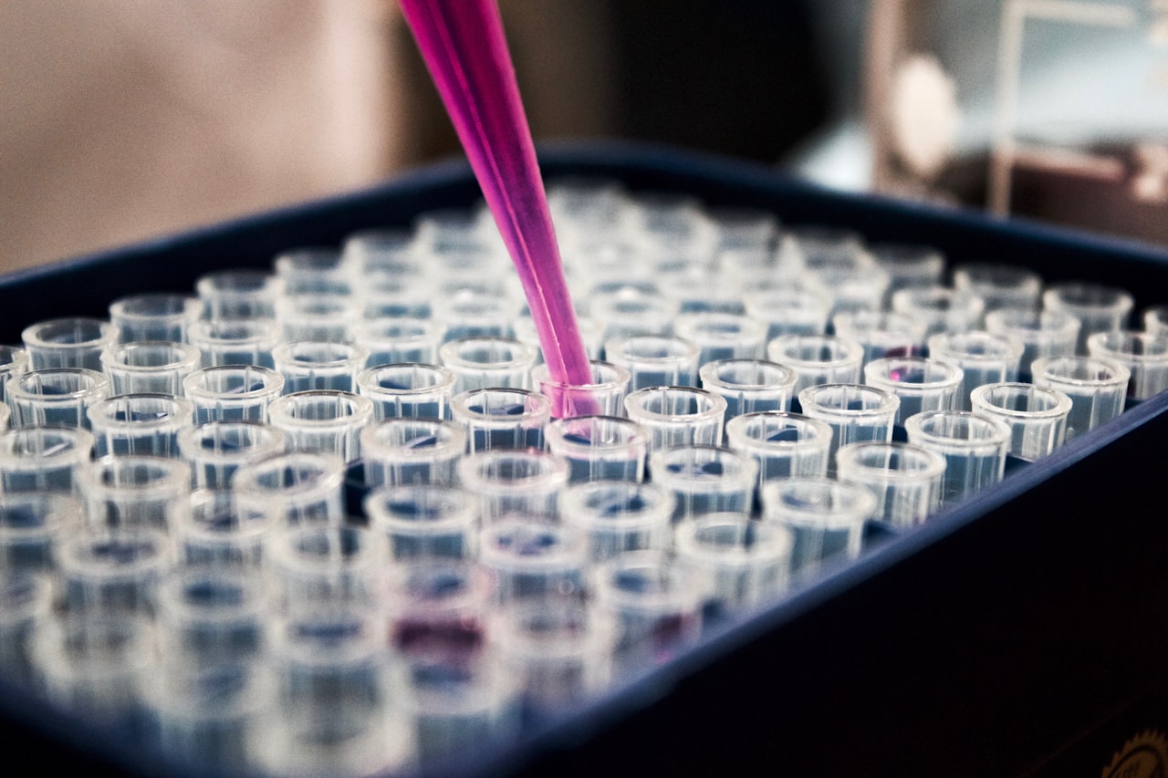 Laboratory analysis — pipetting extract samples for mass-spectrometry workup